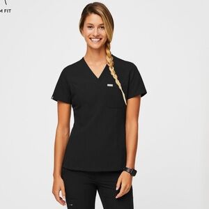 Figs black scrub top